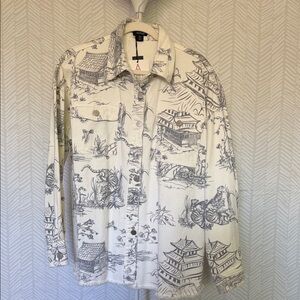 Boohoo white denim jacket